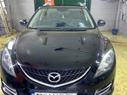 Черный Мазда 6, объемом двигателя 1.8 л и пробегом 220 тыс. км за 5800 $, фото 1 на Automoto.ua