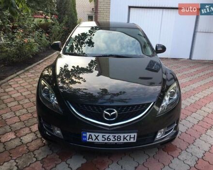 Черный Мазда 6, объемом двигателя 2 л и пробегом 206 тыс. км за 9200 $, фото 1 на Automoto.ua