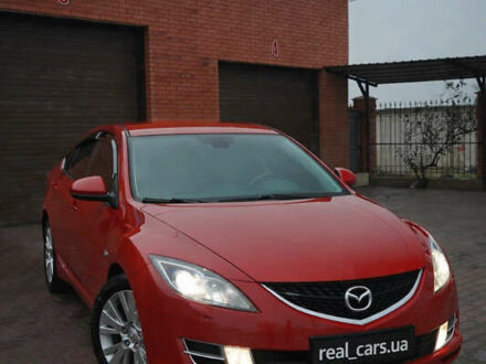 Красный Мазда 6, объемом двигателя 2 л и пробегом 208 тыс. км за 6600 $, фото 1 на Automoto.ua