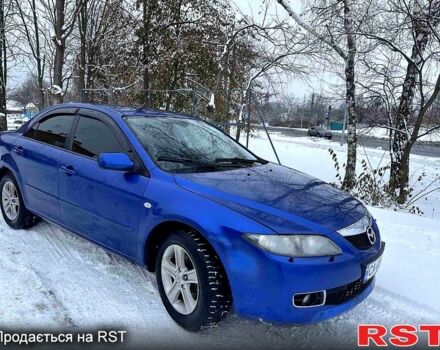 Синий Мазда 6, объемом двигателя 2 л и пробегом 320 тыс. км за 4950 $, фото 1 на Automoto.ua