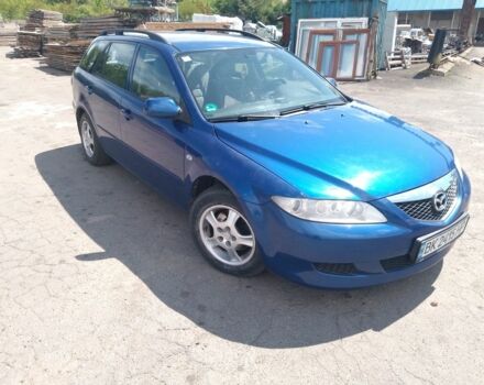 Синий Мазда 6, объемом двигателя 2 л и пробегом 75 тыс. км за 3960 $, фото 1 на Automoto.ua