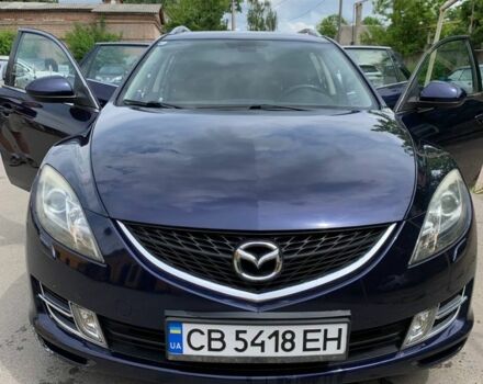 Синий Мазда 6, объемом двигателя 2 л и пробегом 255 тыс. км за 4550 $, фото 1 на Automoto.ua