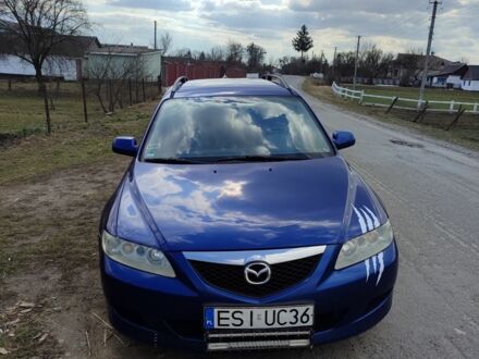 Синий Мазда 6, объемом двигателя 2 л и пробегом 348 тыс. км за 1800 $, фото 1 на Automoto.ua