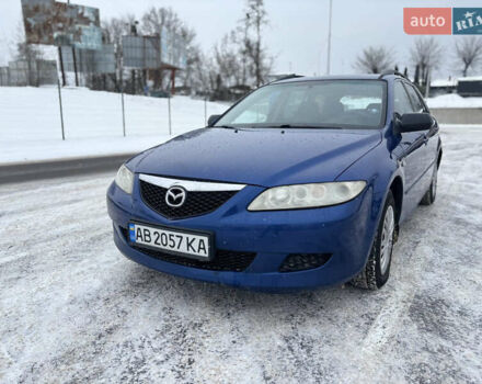 Синий Мазда 6, объемом двигателя 1.8 л и пробегом 370 тыс. км за 1800 $, фото 1 на Automoto.ua
