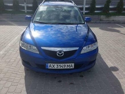 Синий Мазда 6, объемом двигателя 2 л и пробегом 215 тыс. км за 4000 $, фото 1 на Automoto.ua