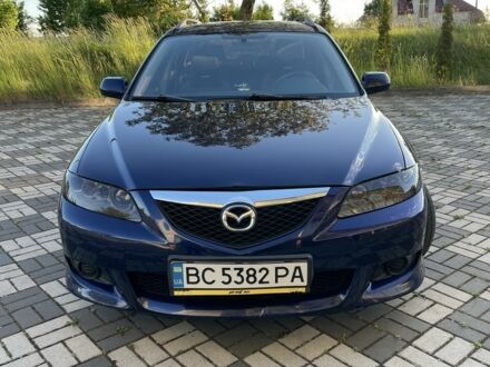Синий Мазда 6, объемом двигателя 2 л и пробегом 350 тыс. км за 4200 $, фото 1 на Automoto.ua