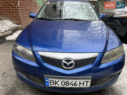 Синий Мазда 6, объемом двигателя 2 л и пробегом 212 тыс. км за 4200 $, фото 1 на Automoto.ua