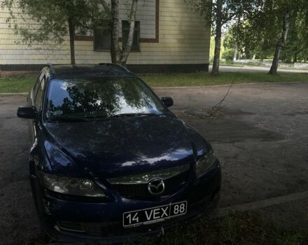 Синий Мазда 6, объемом двигателя 2 л и пробегом 322 тыс. км за 1800 $, фото 1 на Automoto.ua