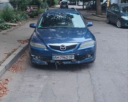 Синий Мазда 6, объемом двигателя 2 л и пробегом 300 тыс. км за 1850 $, фото 1 на Automoto.ua