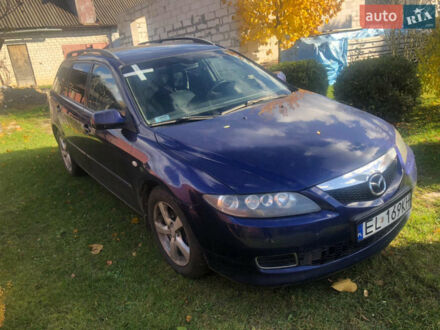 Синий Мазда 6, объемом двигателя 2 л и пробегом 258 тыс. км за 2300 $, фото 1 на Automoto.ua