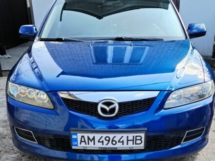 Синий Мазда 6, объемом двигателя 1.8 л и пробегом 235 тыс. км за 4500 $, фото 1 на Automoto.ua