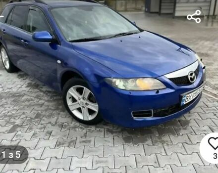 Синий Мазда 6, объемом двигателя 1.8 л и пробегом 156 тыс. км за 6000 $, фото 1 на Automoto.ua