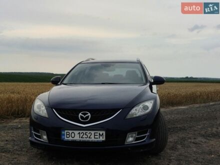 Синий Мазда 6, объемом двигателя 2 л и пробегом 218 тыс. км за 5700 $, фото 1 на Automoto.ua