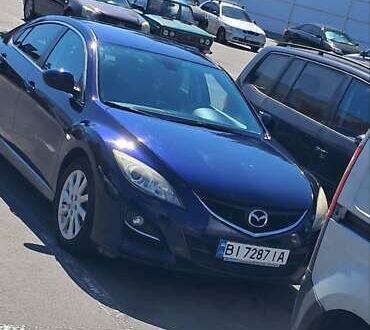 Синий Мазда 6, объемом двигателя 2 л и пробегом 255 тыс. км за 7050 $, фото 1 на Automoto.ua