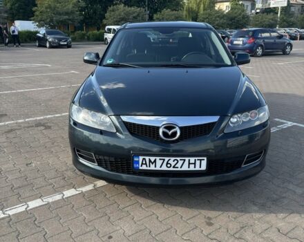 Зеленый Мазда 6, объемом двигателя 2 л и пробегом 187 тыс. км за 5400 $, фото 1 на Automoto.ua