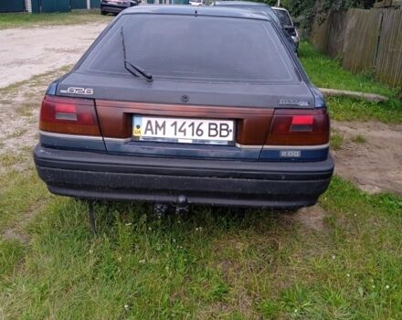 Синий Мазда 626, объемом двигателя 2 л и пробегом 200 тыс. км за 500 $, фото 2 на Automoto.ua