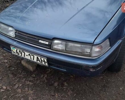 Синий Мазда 626, объемом двигателя 2.2 л и пробегом 350 тыс. км за 750 $, фото 1 на Automoto.ua