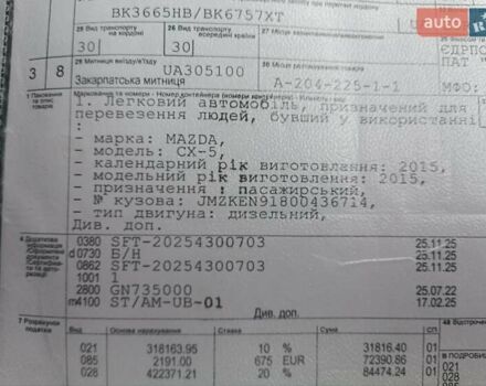 Красный Мазда СХ-5, объемом двигателя 2.2 л и пробегом 219 тыс. км за 14900 $, фото 30 на Automoto.ua