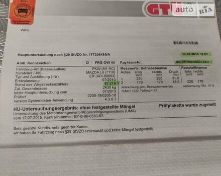 Сірий Мазда СХ-7, об'ємом двигуна 2.2 л та пробігом 176 тис. км за 10650 $, фото 11 на Automoto.ua