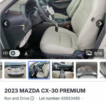 Белый Мазда CX-30, объемом двигателя 2.5 л и пробегом 34 тыс. км за 9500 $, фото 4 на Automoto.ua