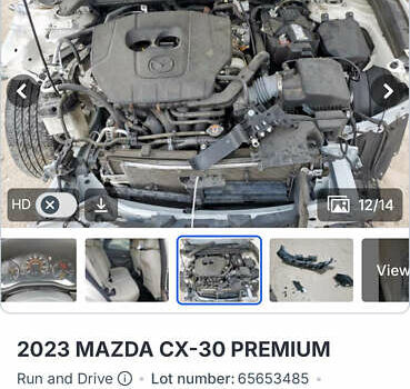 Белый Мазда CX-30, объемом двигателя 2.5 л и пробегом 34 тыс. км за 9500 $, фото 3 на Automoto.ua