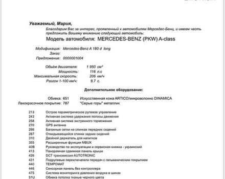 Сірий Мерседес А 180, об'ємом двигуна 1.5 л та пробігом 2 тис. км за 33500 $, фото 1 на Automoto.ua