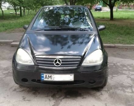 Черный Мерседес А класс, объемом двигателя 1.6 л и пробегом 240 тыс. км за 2700 $, фото 1 на Automoto.ua