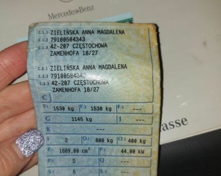 Синий Мерседес А класс, объемом двигателя 2 л и пробегом 300 тыс. км за 1600 $, фото 16 на Automoto.ua