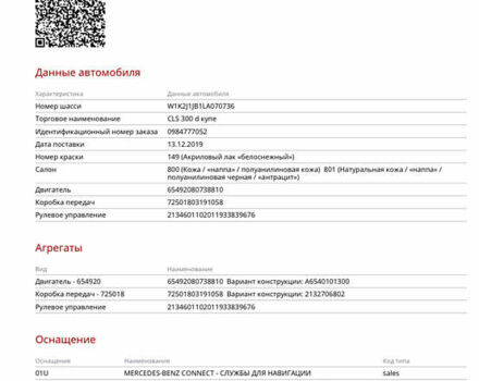 Белый Мерседес ЦЛС-Класс, объемом двигателя 2 л и пробегом 88 тыс. км за 59000 $, фото 5 на Automoto.ua