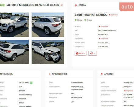 Белый Мерседес ГЛЦ-Класс, объемом двигателя 1.99 л и пробегом 64 тыс. км за 35000 $, фото 15 на Automoto.ua