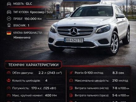 Белый Мерседес ГЛЦ-Класс, объемом двигателя 2.14 л и пробегом 146 тыс. км за 30700 $, фото 1 на Automoto.ua