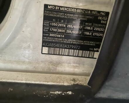 Белый Мерседес М-Класс, объемом двигателя 3.2 л и пробегом 180 тыс. км за 3333 $, фото 2 на Automoto.ua