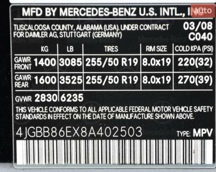 Чорний Мерседес М-Клас, об'ємом двигуна 3.5 л та пробігом 197 тис. км за 9999 $, фото 50 на Automoto.ua