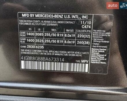 Черный Мерседес М-Класс, объемом двигателя 3.5 л и пробегом 172 тыс. км за 14000 $, фото 17 на Automoto.ua