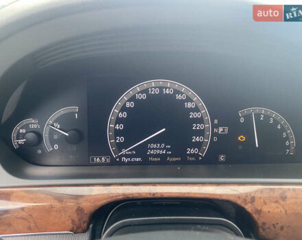 Сірий Мерседес С Клас, об'ємом двигуна 3.5 л та пробігом 245 тис. км за 11000 $, фото 25 на Automoto.ua