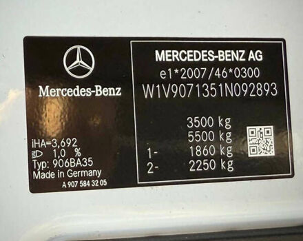 Белый Мерседес Sprinter, объемом двигателя 2.2 л и пробегом 111 тыс. км за 34999 $, фото 61 на Automoto.ua