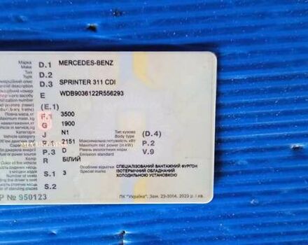 Белый Мерседес Sprinter, объемом двигателя 2.15 л и пробегом 400 тыс. км за 8500 $, фото 21 на Automoto.ua