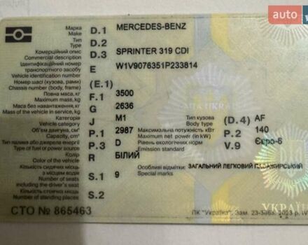 Білий Мерседес Sprinter, об'ємом двигуна 3 л та пробігом 190 тис. км за 19500 $, фото 24 на Automoto.ua