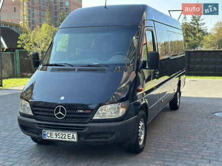 Черный Мерседес Sprinter, объемом двигателя 2.69 л и пробегом 296 тыс. км за 12950 $, фото 1 на Automoto.ua