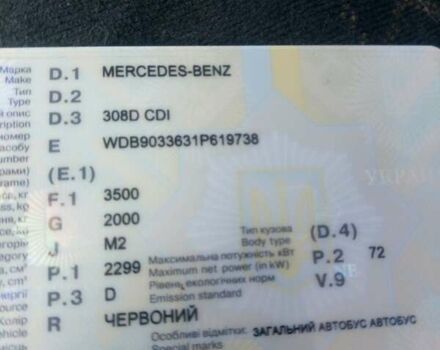 Червоний Мерседес Sprinter, об'ємом двигуна 2.3 л та пробігом 400 тис. км за 5500 $, фото 25 на Automoto.ua