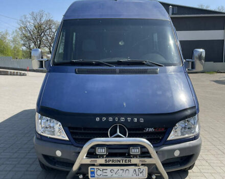 Синий Мерседес Sprinter, объемом двигателя 2.7 л и пробегом 424 тыс. км за 11800 $, фото 2 на Automoto.ua