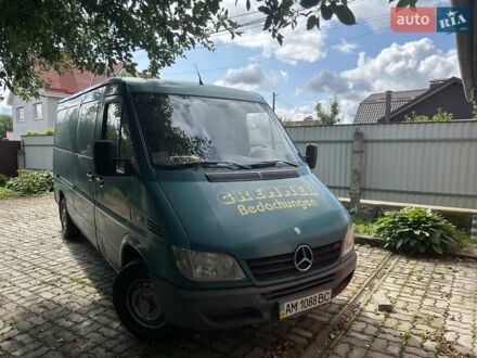 Зеленый Мерседес Sprinter, объемом двигателя 2.2 л и пробегом 191 тыс. км за 7800 $, фото 1 на Automoto.ua