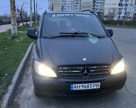Черный Мерседес Вито, объемом двигателя 2.15 л и пробегом 264 тыс. км за 6000 $, фото 4 на Automoto.ua