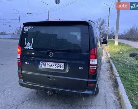 Черный Мерседес Вито, объемом двигателя 2.15 л и пробегом 264 тыс. км за 6000 $, фото 3 на Automoto.ua