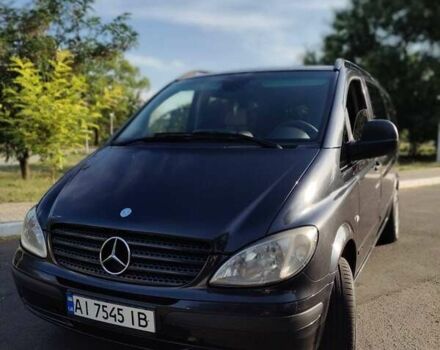 Черный Мерседес Вито, объемом двигателя 2.15 л и пробегом 375 тыс. км за 7500 $, фото 3 на Automoto.ua