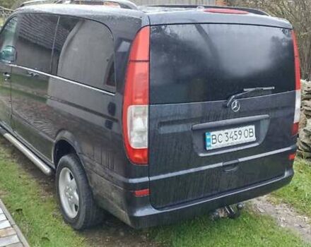 Черный Мерседес Вито, объемом двигателя 2.2 л и пробегом 385 тыс. км за 9400 $, фото 2 на Automoto.ua