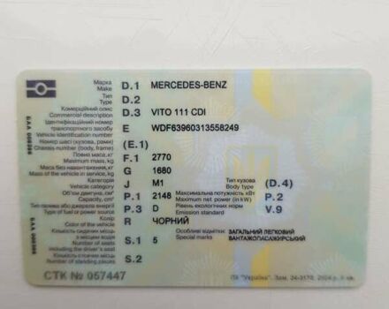 Черный Мерседес Вито, объемом двигателя 2.2 л и пробегом 999 тыс. км за 9500 $, фото 39 на Automoto.ua