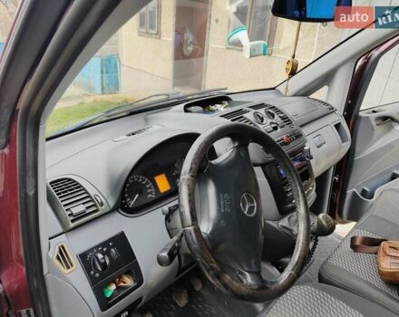 Червоний Мерседес Віто, об'ємом двигуна 2.2 л та пробігом 352 тис. км за 10500 $, фото 17 на Automoto.ua
