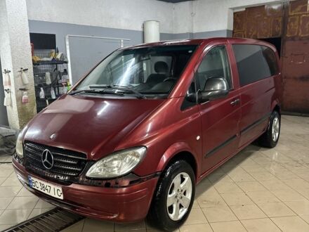 Красный Мерседес Вито, объемом двигателя 2.1 л и пробегом 450 тыс. км за 3999 $, фото 1 на Automoto.ua