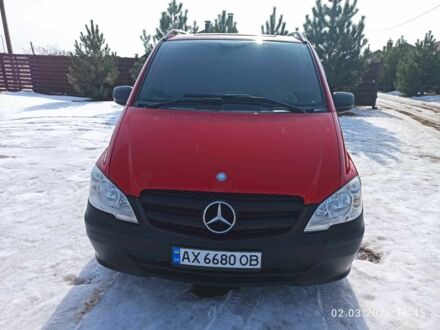 Красный Мерседес Вито, объемом двигателя 2.1 л и пробегом 270 тыс. км за 10500 $, фото 1 на Automoto.ua